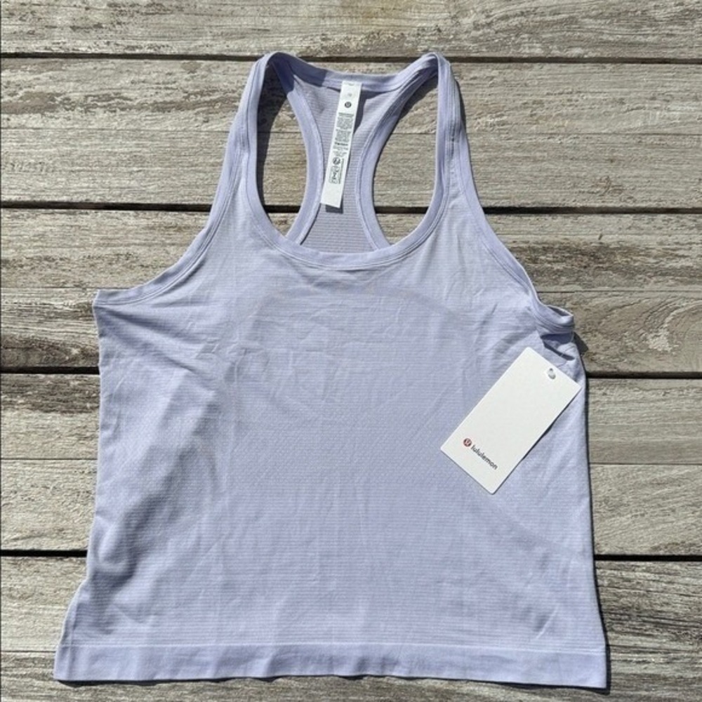 Lululemon Swiftly Tech Racerback Tank Top purple Lavender Frost size 12 NWT - Picture 2 of 6